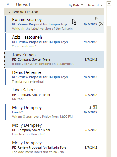 Unread Email Box Image